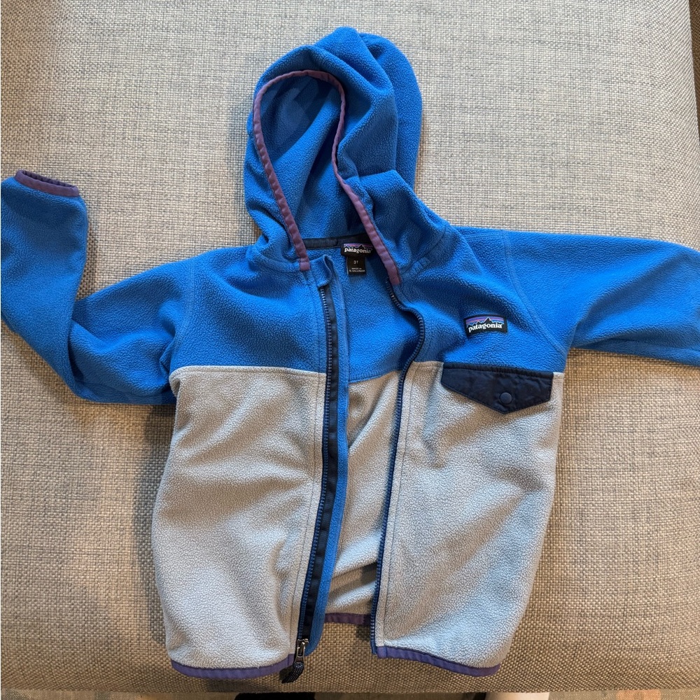 Patagonia Two-Tone Blue and Gray - Baby Micro D® Snap-T® Fleece Jacket